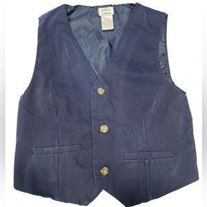 Gymboree Dressed Up Boy Navy Blue Vest Size 7/8